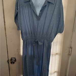 ANDREE BY UNIT Light Blue Star Print Dress